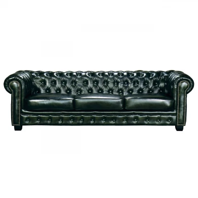 CHESTERFIELD Birmingham 4-S Leather Antique Green