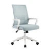 BF2965 Office Armchair White/Mesh Grey-Blue