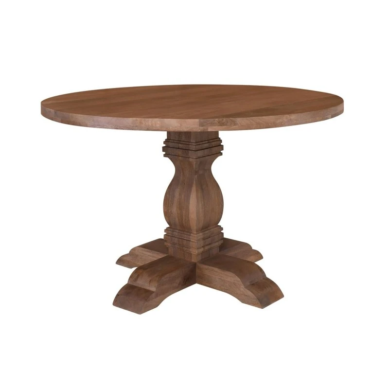 ATLAS Round Dining Table D.120cm, Mango Smoke Walnut