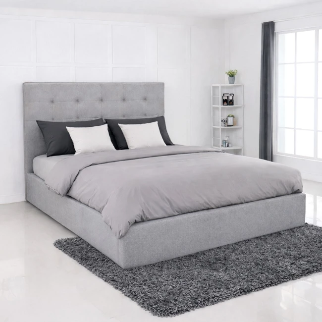 DOLCE Gas Lift Bed (for Mattress 160x200cm) Grey Fabric