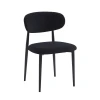 POINT Chair Black Metal, Teddy Black Fabric