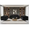 MORRIS Set Σαλόνι - Καθιστικό 3θέσιος + 2θέσιος + Πολυθρόνα Ύφασμα Teddy Μαύρο Set: 3Seater+2Seater+1Seater