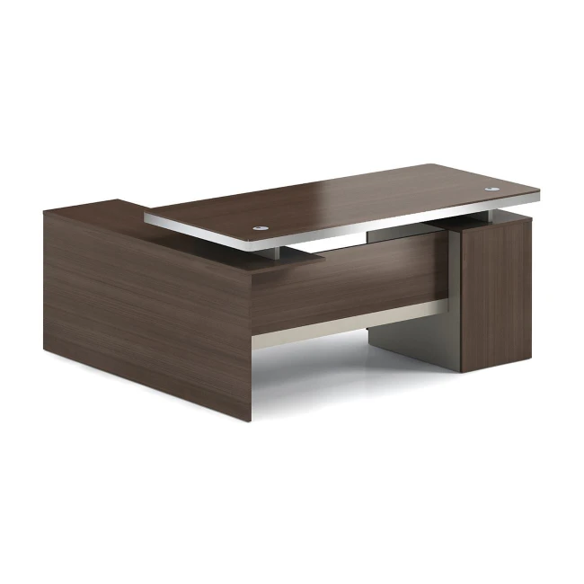 CONCEPT Reversible Desk 180x160cm Walnut/Beige