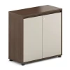 CONCEPT Low Cabinet 80x40x80cm Walnut/Beige