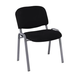 SIGMA Stacking Chair Silver Frame/Black Fabric SIGMA Stacking Chair Silver Frame/Black Fabric