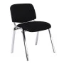 SIGMA Stacking Chair Chrome Frame/Black Fabric