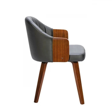 ENZO Armchair Walnut/Pu Black