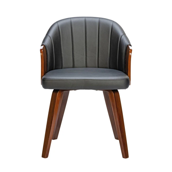 ENZO Armchair Walnut/Pu Black