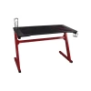 GAMING Desk 120x60x75cm Τype Carbon/Red Steel