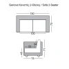 GENOVA 2-Seater Sofa Inox/Black Pu