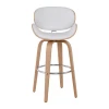 GOMEZ Bar Stool Natural/Pu White