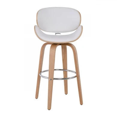 GOMEZ Bar Stool Natural/Pu White