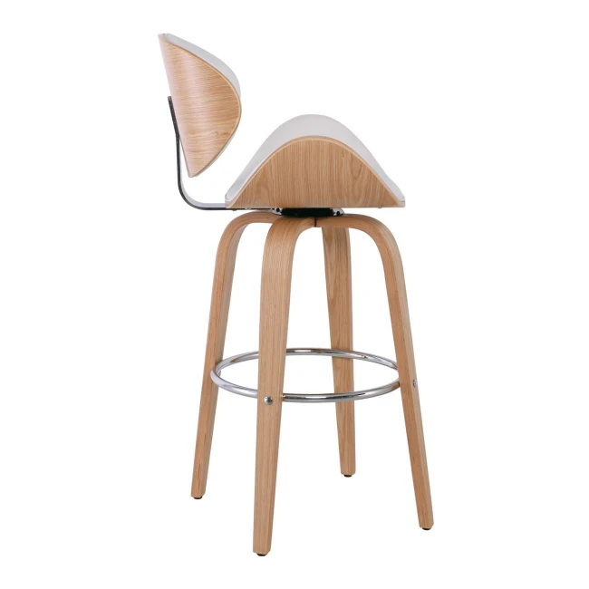 GOMEZ Bar Stool Natural/Pu White