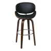 GOMEZ Bar Stool Walnut/Pu Black