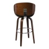 GOMEZ Bar Stool Walnut/Pu Black