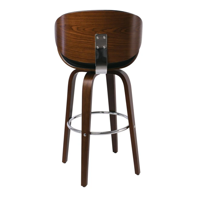 GOMEZ Bar Stool Walnut/Pu Black