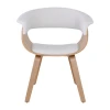 HERMAN Armchair Natural/Pu White