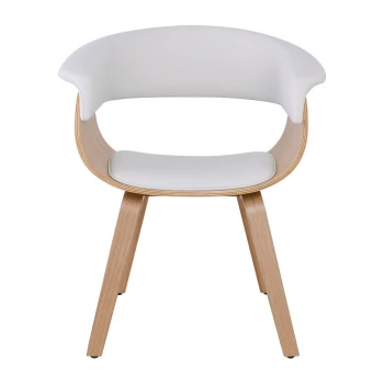 HERMAN Armchair Natural/Pu White