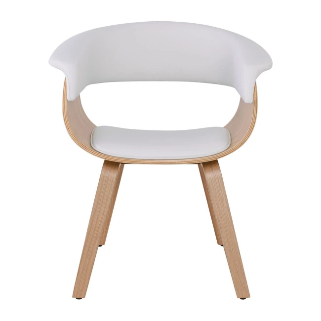 HERMAN Armchair Natural/Pu White