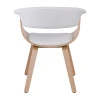HERMAN Armchair Natural/Pu White