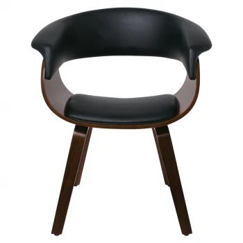 HERMAN Armchair Walnut/Pu Black