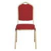 HILTON Banquet chair, Light Gold Metal Frame/Red Fabric