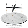 HPL Table Top D.80cm/12mm Black Marble (UV)