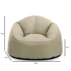 JAZZ Lounger Bean Bag Sand (Taupe) 100% waterproof