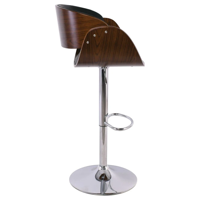 JOY Bar Stool Walnut/Pu Black
