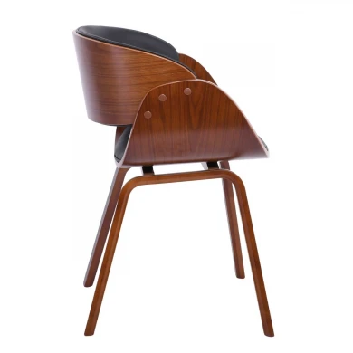 JOY-W Armchair Walnut/Pu Black