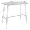 LAVIDA Bar Table 120x60 Metal Black, Antique Oak