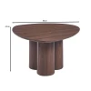 LEBRON Coffee Table 80x80cm MDF Walnut