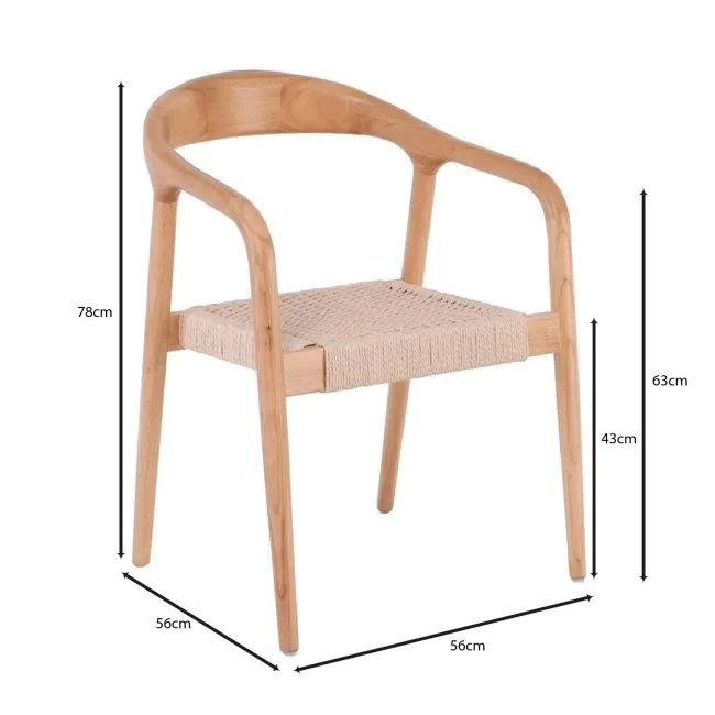 LEXY Armchair Natural, Paper Rope