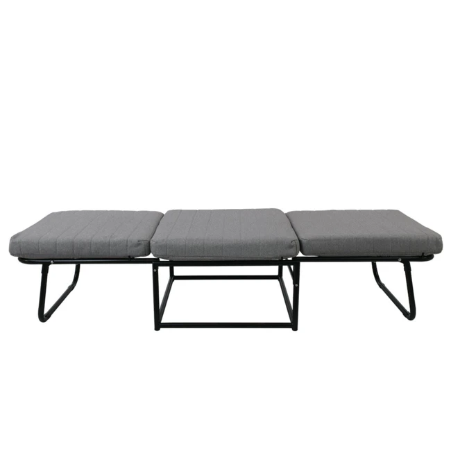 LOGAN Stool-Bed, Grey Fabric 72x72x42cm