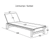 LUGANO Lounger White Acacia