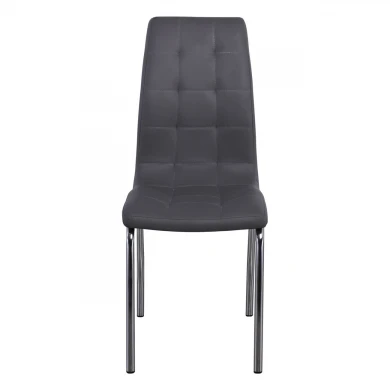 MELVA Chair Chrome, PU Grey