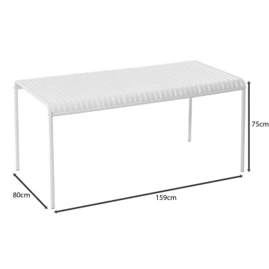MODIAL Table 159x80cm Metal White