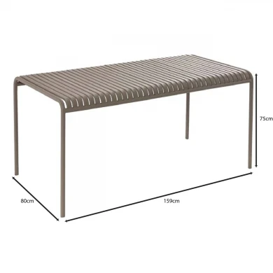 MODIAL Table 159x80cm Metal Cappuccino