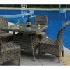 MONTANA Chair Grey/Brown Wicker (Cushion Anthracite)