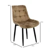 MYRIAM-R Chair Metal Black/Fabric Velure Cappuccino