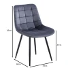 MYRIAM-R Chair Metal Black/Fabric Velure Dark Grey