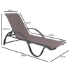 NEXT ALU Lounger Anthracite/Textilene Cappuccino