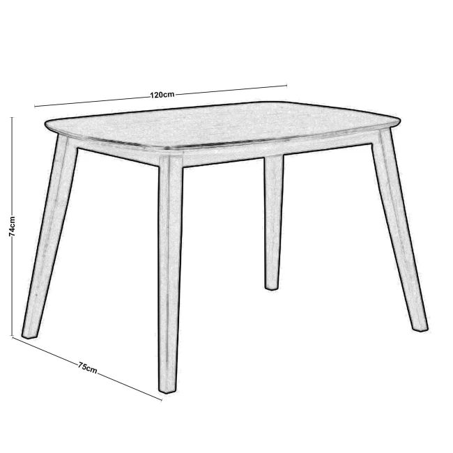 OPTIMAL Table 120x75 Green Walnut