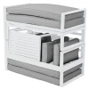 ORBEA Set Alu (Sofa+2 Benches+Coffee Table) White/Cushions Beige