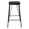 PANTON Bar Stool Black Metal/Pu Vintage Black
