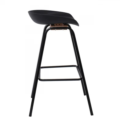 PENT Bar Stool Metal Black Color, PP Black
