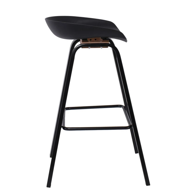 PENT Bar Stool Metal Black Color, PP Black