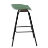 PENT Bar Stool Metal Black Color, PP Green