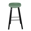 PENT Bar Stool Metal Black Color, PP Green