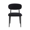 POINT Chair Black Metal, Teddy Black Fabric